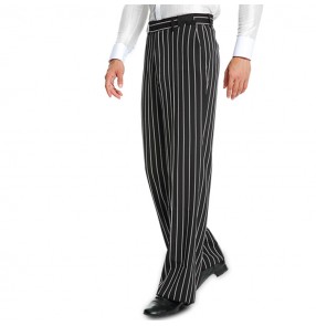  latin dance pants for men's male competition stage performance ballroom tango waltz striped England long trousers