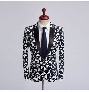 Printed fashion singers jazz performance blazers competition host chorus professional ds night club cosplay coats