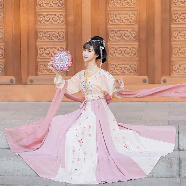 Hot pink fuchsia gradient Princess Chinese Costume Women Fairy