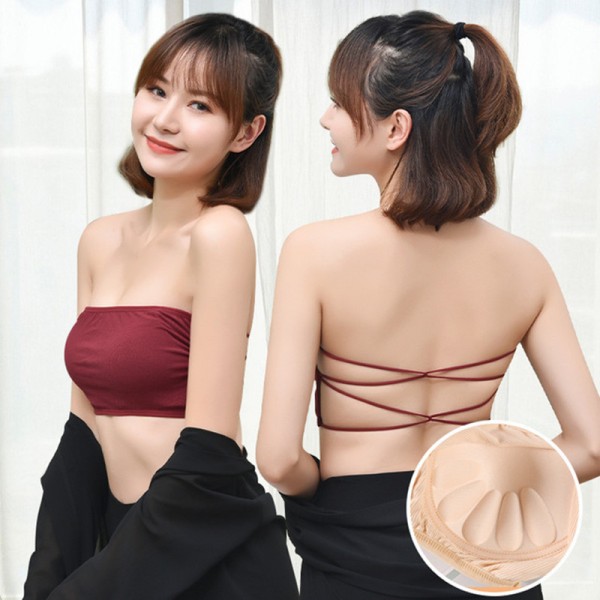 Women's Comfortable And Sexy Bra Wrapped Chest Strapless Non Slip Wrapped  Bra