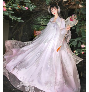 Women's Traditional Chinese Hanfu Chinese style fairy princess cosplay dresses ancient style student full chest skirt