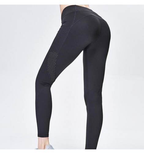 Women's Fitness Sports Mesh Gauze Pocket Yoga Capri Pants